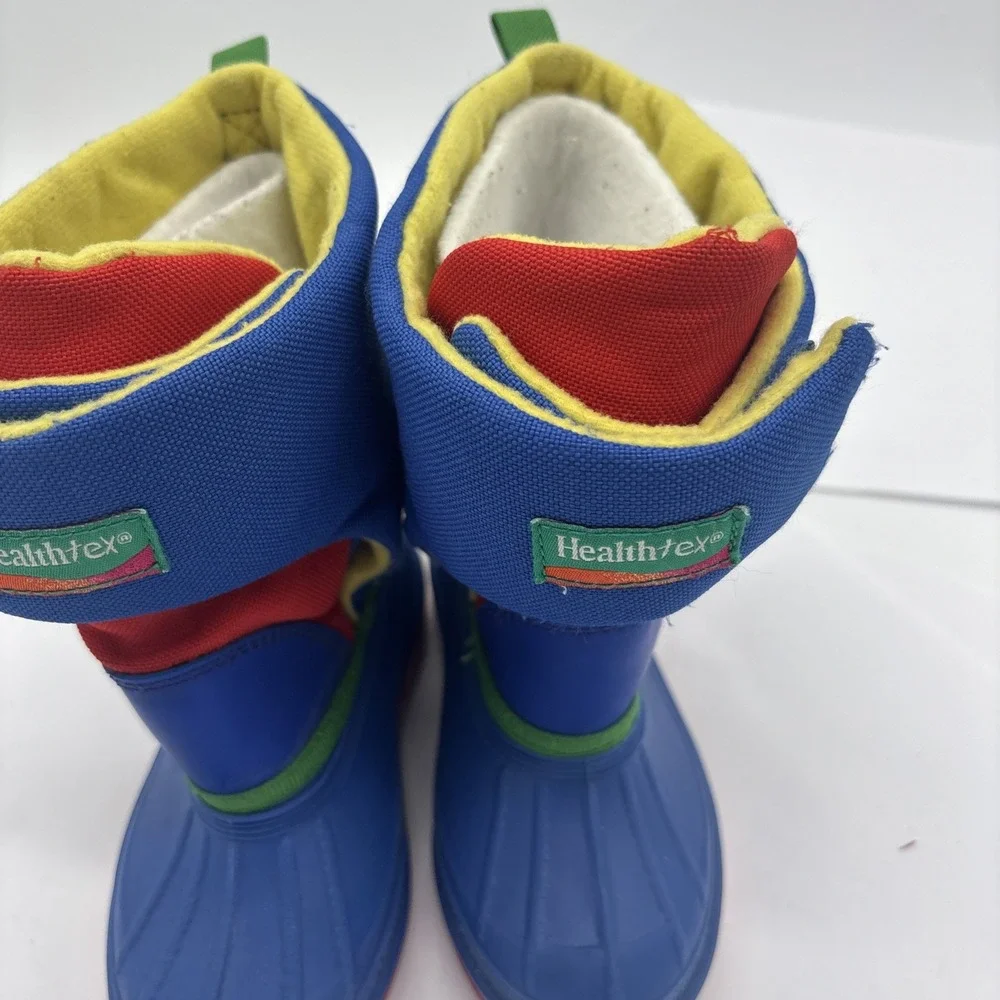 Vintage Color Block Lined ABC Healthtex Kids/ Baby  size 8 Snowplow Snow Boots